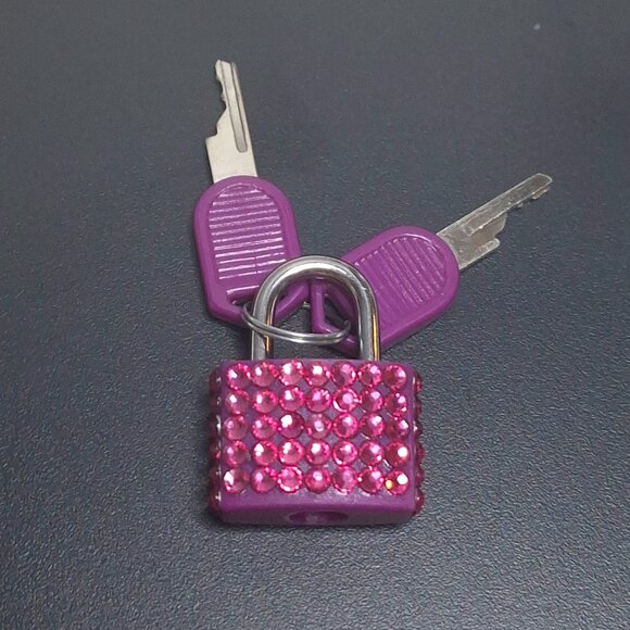 Small Bedazzled Locks with Keys, Bling Padlock - Picture 10 of 14